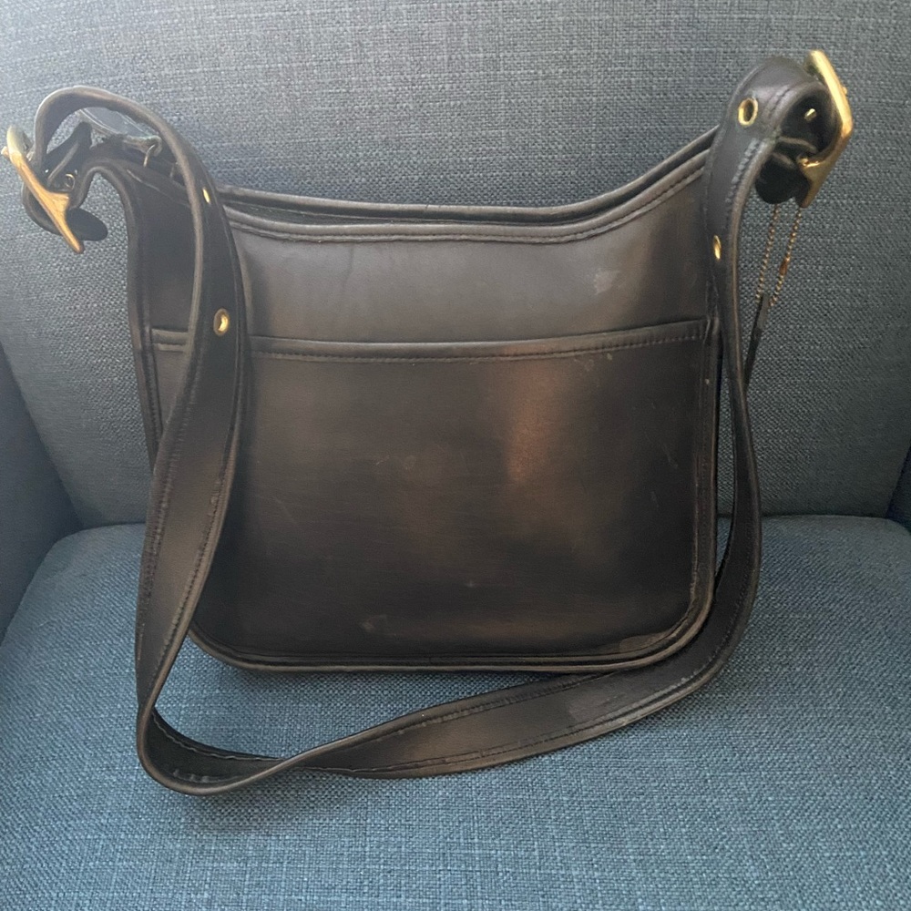 Coach Vintage, Rare Black Legacy Zip Leather Shoulder/ Crossbody Purse Bag 9966 - Picture 3 of 16